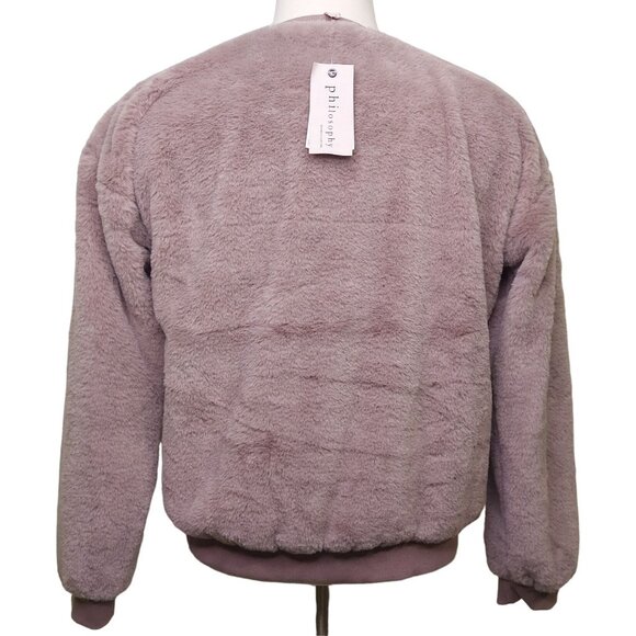Philosophy Republic Women's Faux Fur Pullover Top Tan Size Small Lined~Soft~Cozy - Picture 3 of 14